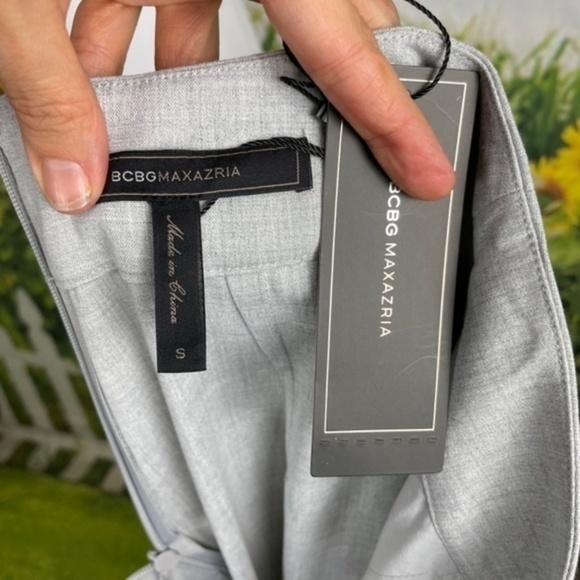 BCBG Light Heather Gray High Waist Wide Leg Small - Picture 11 of 13